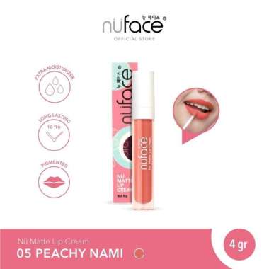 Nu face Lip Cream matte nuface , Nu face Lip Cream matte tahan lama 05 Peach