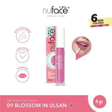Nu face Lip Cream matte nuface , Nu face Lip Cream matte tahan lama 09 Plum