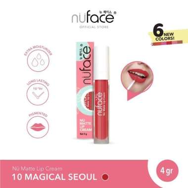 Nu face Lip Cream matte nuface , Nu face Lip Cream matte tahan lama 10 Classy Red