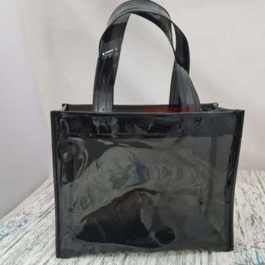Tas Tote Mika Hitam Custom Tali Mika 25x10x20 25x10x20