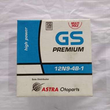 Aki GS Astra 12N9-4B1M Aki Basah 12V 9Ah/10Hr Untuk Motor Thunder 125 Multicolor