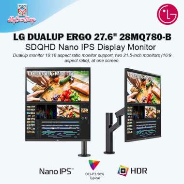 LG MONITOR DUALUP ERGO 28MQ780-B SDQHD NANO IPS DISPLAY 27.6"