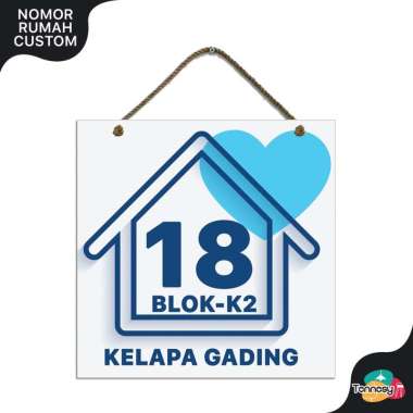 TENNESY HIASAN KUSTOM NOMOR RUMAH SIGN NOMOR REQUEST NOMOR 20x20CM HIASAN DINDING GANTUNG WALL DECOR