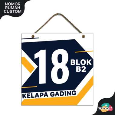 TENNESY HIASAN KUSTOM NOMOR RUMAH SIGN NOMOR REQUEST NOMOR 20x20CM HIASAN DINDING GANTUNG WALL DECOR