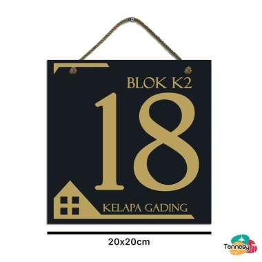 TENNESY HIASAN KUSTOM NOMOR RUMAH SIGN NOMOR REQUEST NOMOR 20x20CM HIASAN DINDING GANTUNG WALL DECOR