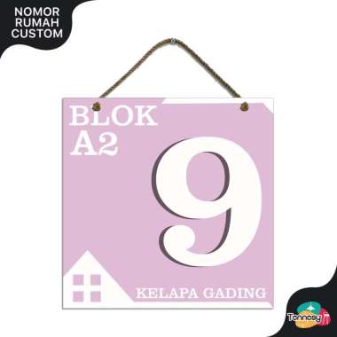 TENNESY HIASAN KUSTOM NOMOR RUMAH SIGN NOMOR REQUEST NOMOR 20x20CM HIASAN DINDING GANTUNG WALL DECOR