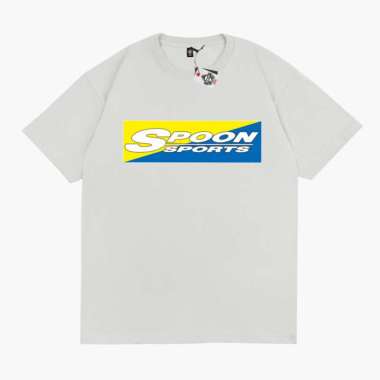 KRMK Kaos T Shirt Racing SPOON SPORTS Kaos Otomotif V4 PUTIH L