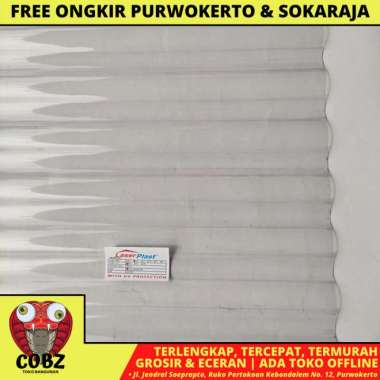 0.75 MM X 80 CM X 240 CM / LASERPLAST SENG UV GELOMBANG TRANSPARAN