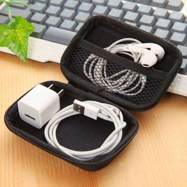 Pouch JUMBO Persegi Panjang Penyimpanan Headset dan Kabel Charger
