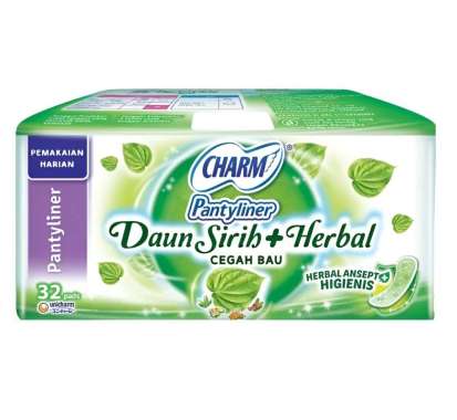 CHARM PANTYLINER DAUN SIRIH+HERBAL 32P