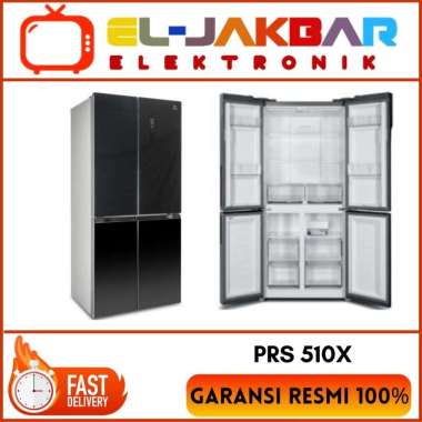 POLYTRON PRS-510X - KULKAS 4 PINTU 480 L FRENCH DOOR Inverter PRS510X