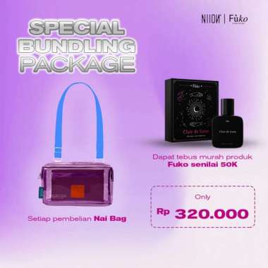 SPV Niion Pop Glaze Nai Sling Bag Transparent / Tas Selempang Transparan Wanita Pria BUNDLING  LAVEN