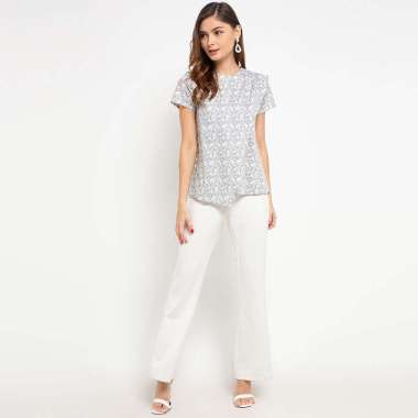 Sophistix Marni Blouse in Grey Print Grey, XL