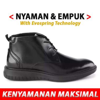 OM11 SEPATU PRIA BOOT OBERMAIN ORIGINAL FORMAL KULIT HITAM BLACK