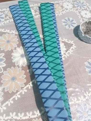 Tube Grip Bakar Motif X 1 Meter untuk Pingpong Joran Pancing OD 35 Hijau