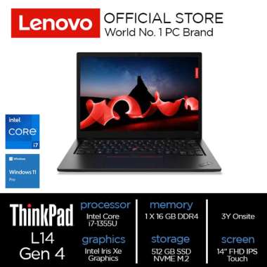 Lenovo Thinkpad L14 Gen 4 i7-1355U 16 GB 512 SSD TOUCH W11 Pro NON PAKET