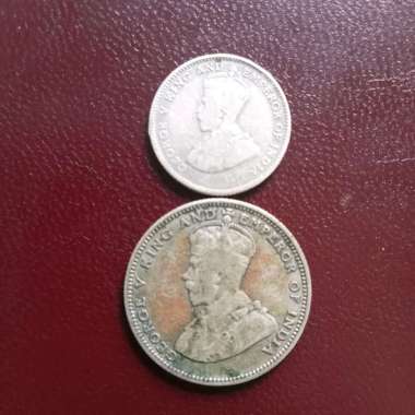 koin perak 1926 nominal 20 dan 10 cent