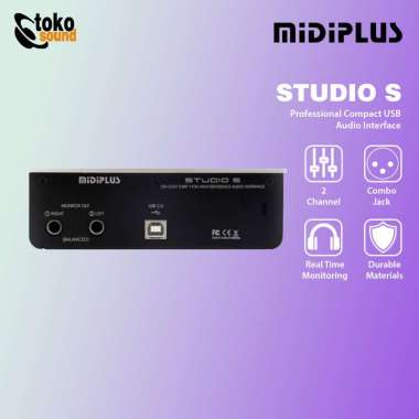 MIDIPLUS STUDIO S - 2 Channel USB Audio Interface 24bit 192khz
