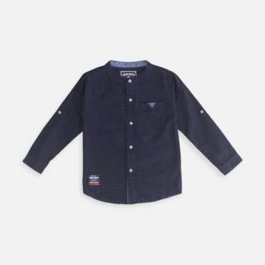 Shirt/ Kemeja Anak Laki Navy/ Rodeo Junior Dobby Shirt 6-7 tahun