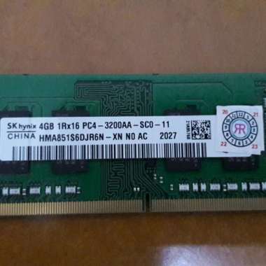 SODIMM SK Hynix DDR4 4GB 1Rx16 PC4-3200AA-SC0-11 Multivariasi Multicolor