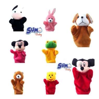 boneka tangan karakter / hand puppet character / boneka tangan edukasi Badak