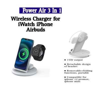 Wireless Charger WIWU Power Air 3in1 15W Wireless Charging Station