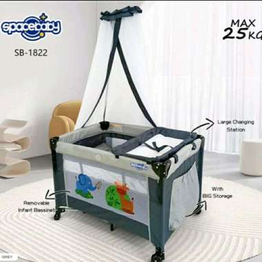 Baby Box Spacebaby SB1822 Tempat Tidur Bayi Space Baby SB 1822 SB-1822 Merah