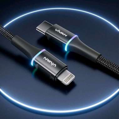 Vivan VDCL120 Kabel Charger iPhone Type C to Lightning Fast Charging 27W 120cm Data Cable
