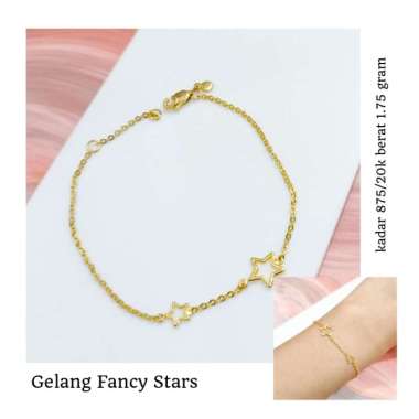 Gelang wanita model bintang stars korean style emas asli