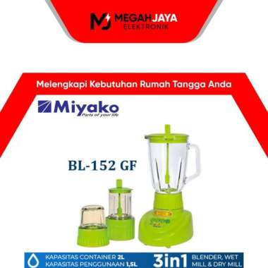 MIYAKO BLENDER BL-152 GF / BL-152GF (KACA / 1 LITER) GARANSI RESMI