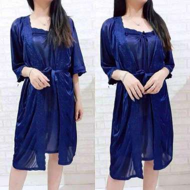 DASTER KIMONO TRIKOT SATIN / DASTER TIDUR Navy