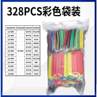 Selongsong Bakar Isolasi kabel isolasi bakar selongsong kabel Heat shrink Set 328 BIJI