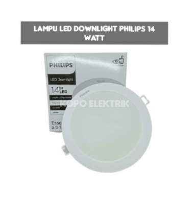 Lampu Led Downlight Philips 14 Watt Bulat 14w Kuning
