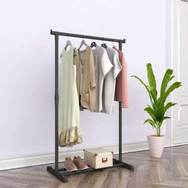 Promo Stand Rak Gantungan Baju Aesthetic Telescopic
