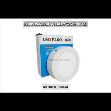 Lampu Panel Downlight LED 6 Watt / 6W Outbow Bulat Putih