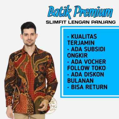 Batik Mayung Kemeja Batik Lasm Airlangga Premium Slimfit M