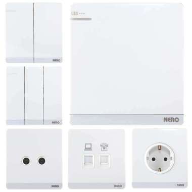Nero Stopkontak / Saklar Decora White StopUni