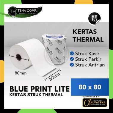 Kertas Struk Thermal Paper BLUEPRINT Rol untuk Printer Thermal 80mm 80X80 LITE