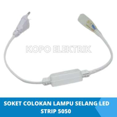 Soket Colokan Lampu Selang 5050 socket connector Led Strip 5050