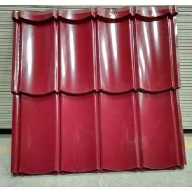 0.25 MM x 80 CM x 80 CM / NM Genteng Metal Atap Polos Merah Lembar