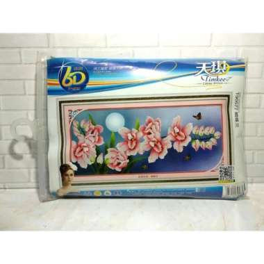 Paket Sulam Kristik TIMKEE 90577 Bunga Flower Anggrek Bulan Orchid