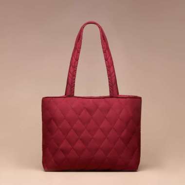 Tas Tote Wanita Silvertote Mia Pillow Maroon