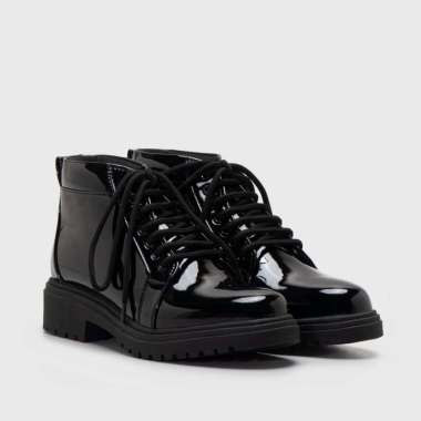 Adorableprojects - Butterpop Boots Patent Black - Sepatu Wanita 35