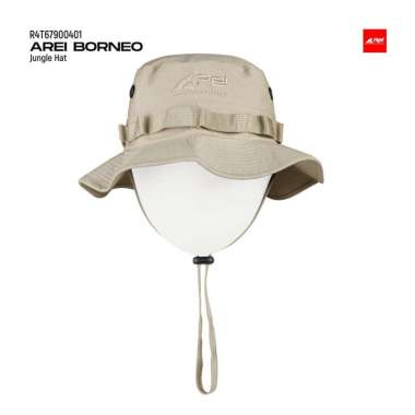 Topi Rimba Jungle Hat Arei Rei Borneo Bolak ORIGINAL 100% Cream
