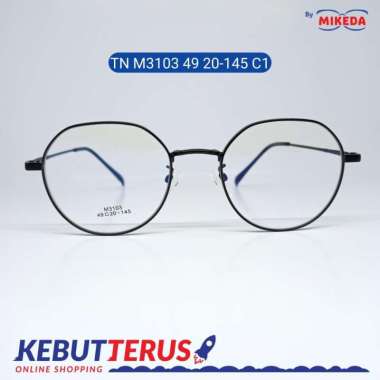Mikeda-FRAME KACAMATA TN M3103 49 20-145 C1+LENSA(MINUS/CYLINDER) BLUE CUT