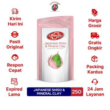 Promo Harga Lifebuoy Body Wash Japanese Shiso & Mineral Clay 250 ml - Blibli