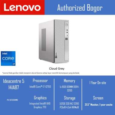 Lenovo Ideacentre 5 - 90T3008WID, Intel® Core™ i7-12700, RAM 8GB, 512GB SSD