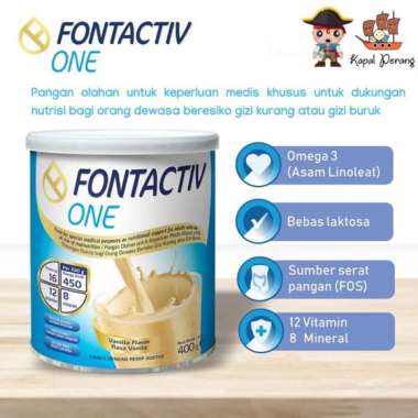 FontActiv One Rasa Vanila 400 Gr - Susu Penambah Nutrisi Dewasa