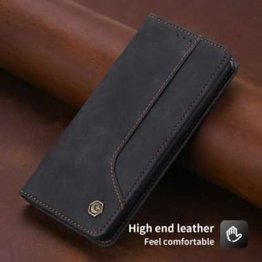 Oppo reno 8T 4G reno8t Wallet Leather Case Cover Dompet POLA Hitam