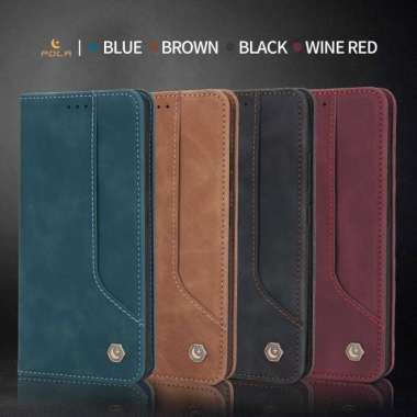 Case Pola Oppo reno 8T 4G reno8t Wallet Leather Case Cover Dompet Hitam